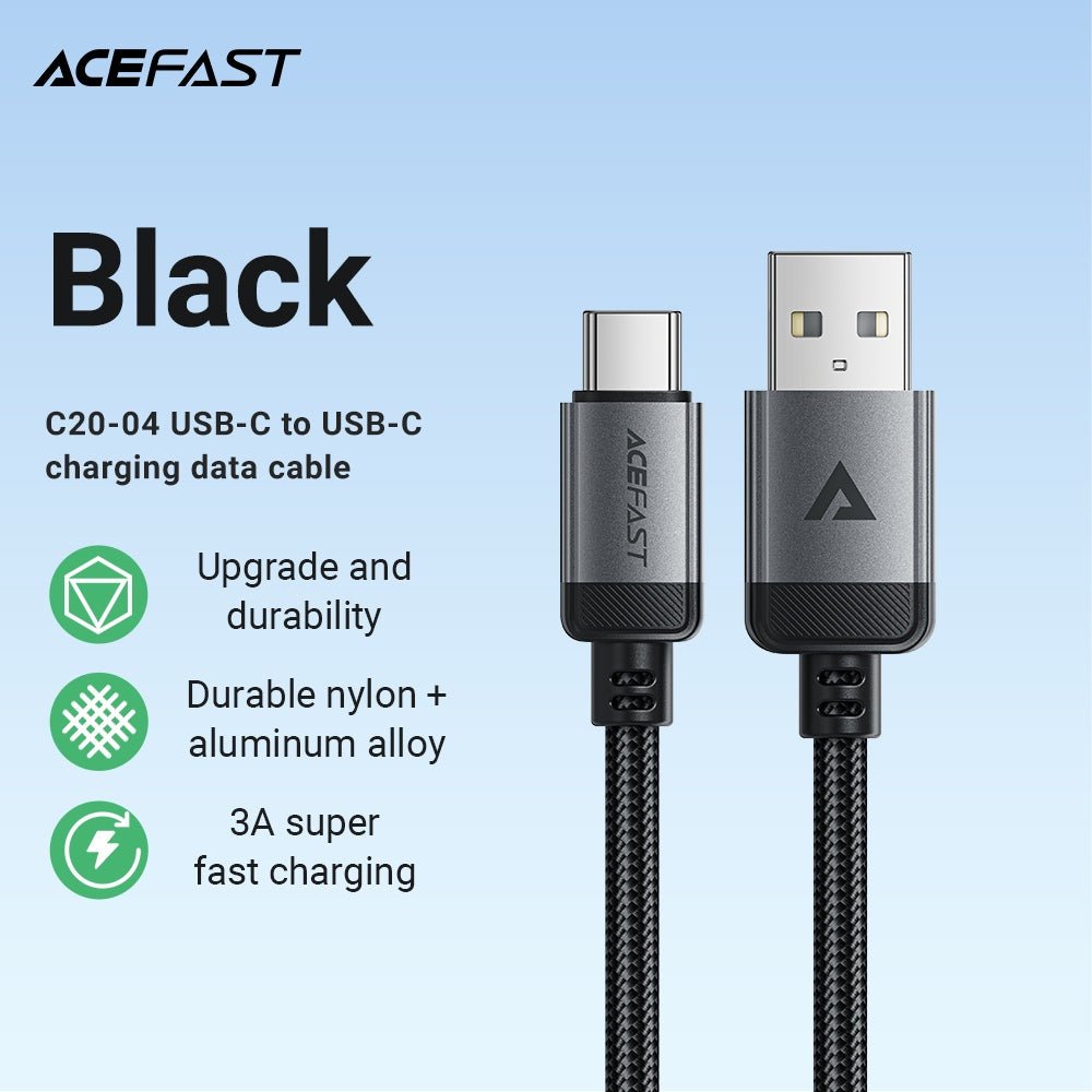 ACEFAST C20-04 USB-A to USB-C Aluminum Alloy Charging Data Cable