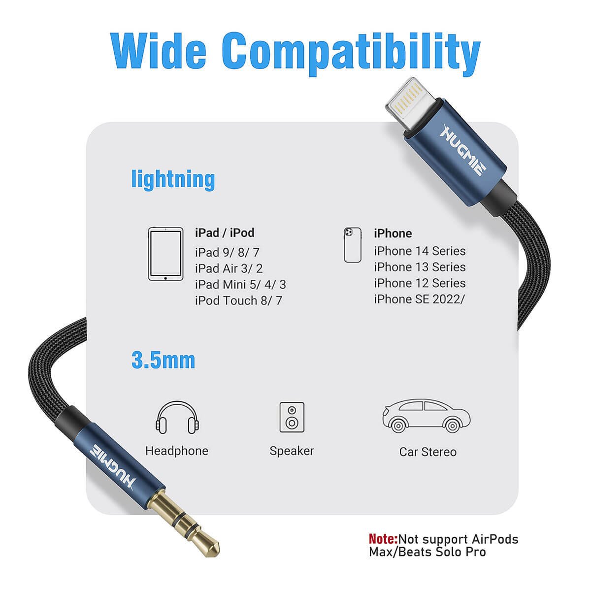 Tredo Lightning to 3.5mm Aux Audio Cable 1.2M - Image 5